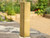 chunky timber corner posts for gardens