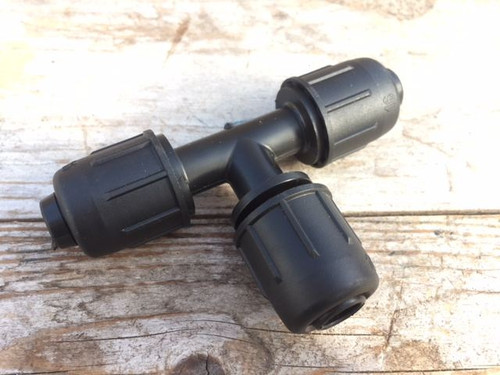Polytunnel or garden irrigation system T piece
