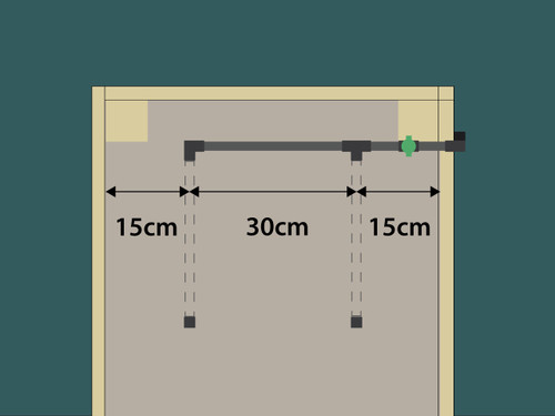 Drip irrigation system 2ft wide plan