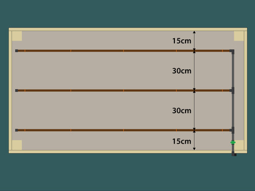 Drip irrigation watering kit 6ft x 3ft bed