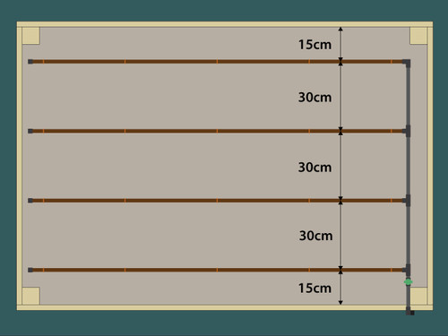 1.2m x 1.8m raised bed drip irrigation kit
