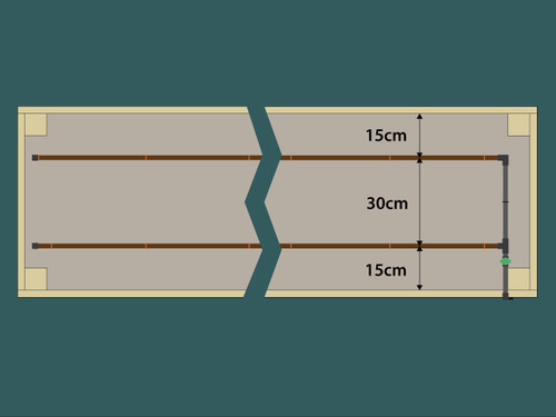 8ft  x 2ft dripper irrigation raised bed system
