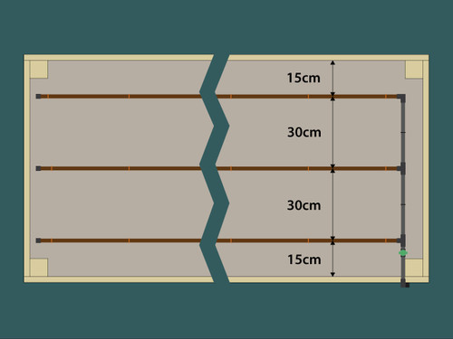8ft x 3ft raised bed drip irrigation system