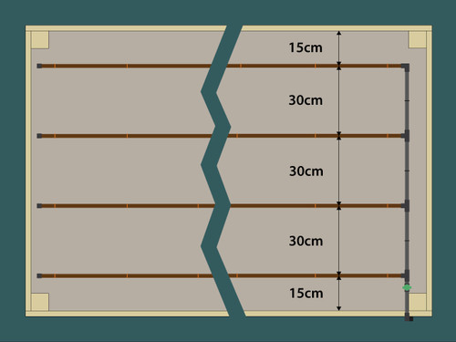8ft x 4ft raised bed drip irrigation kit.