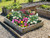 9 inch high timber raised flower bed