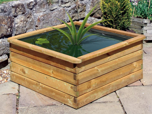 Small aquatic planter pond
