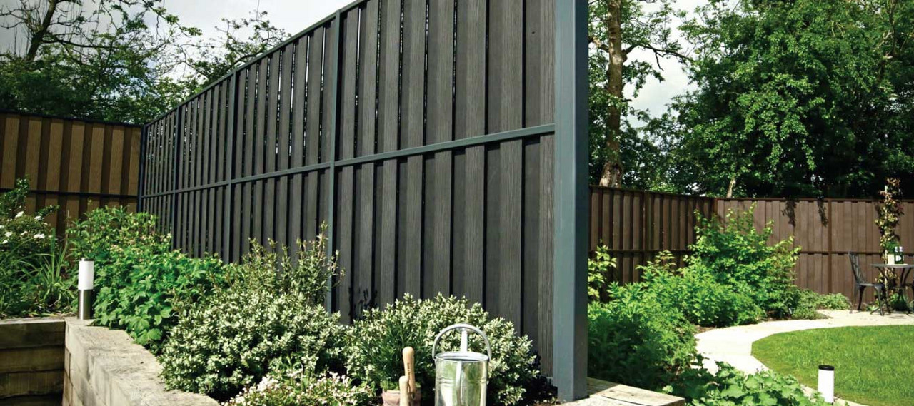 A Durapost fence in a garden