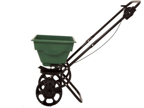 The garden fertiliser and seed broadcast spreader