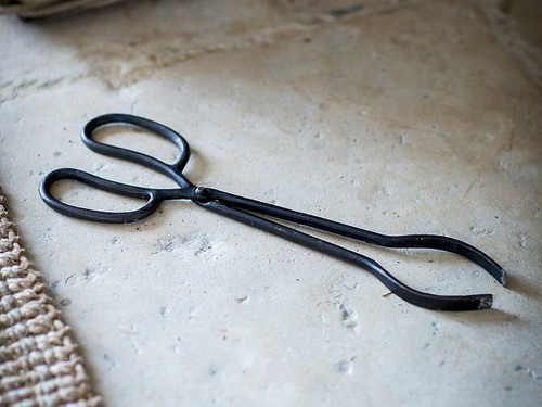 cast iron coal tongs fireplace accessories
