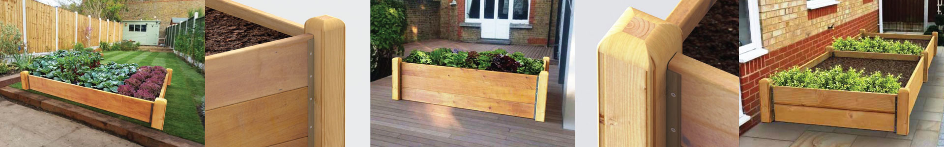 High quality timber raised vegetable garden beds