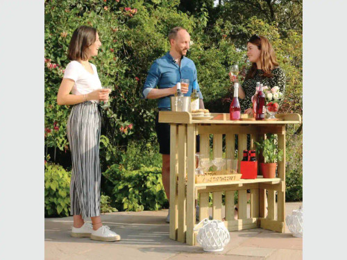 Folding pressure treated garden bar