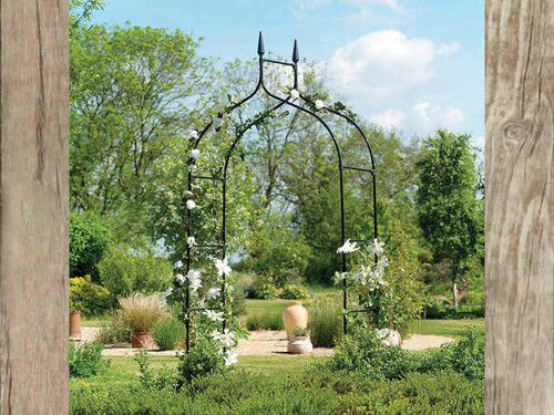 Gothic style garden arch for plant support and walkways