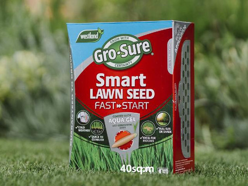 Gro-Sure Seed Fast Start is a blend of quick growing, hard wearing lawn seed varieties.
