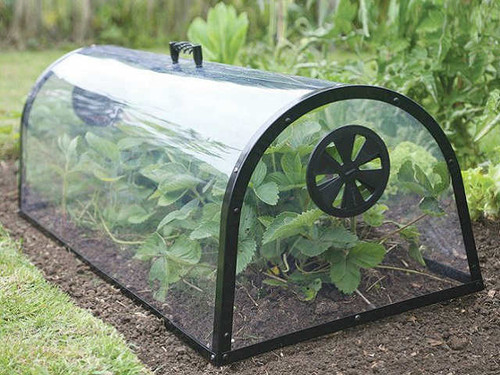 Kitchen garden cloche with adjustable air vents and handle