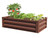 brown metal raised planter