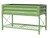green metal raised planter
