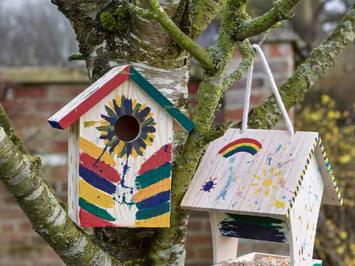 Paint Your Own Nest Box in the garden