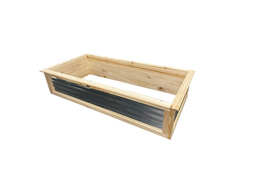 Panacea galvanised and cedar ground planter