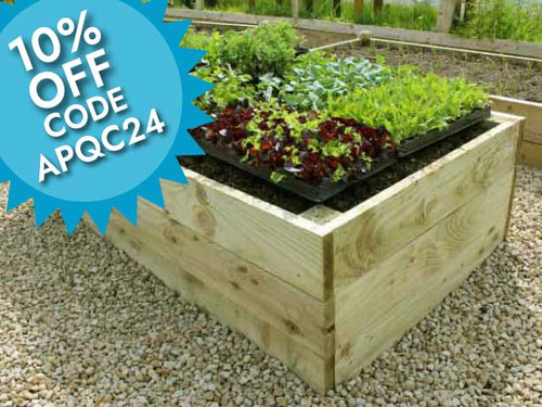 Premier 14 inch high timber raised garden kit offer