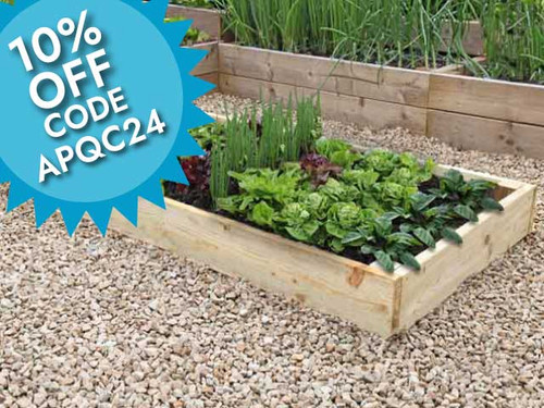 Premier 7 inch high timber raised bed vegetable planter
