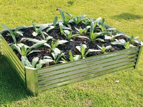 rectangular galvanised raised bed