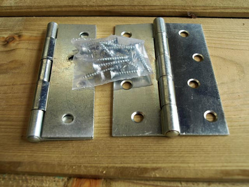 8cm Butt Galvanised Hinge Pack