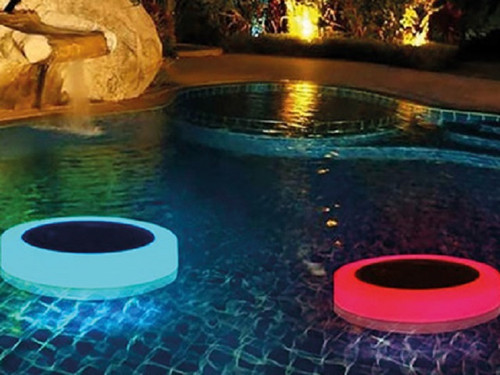 solardisk multicoloured pond light