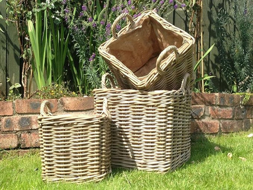 square log storage baskets