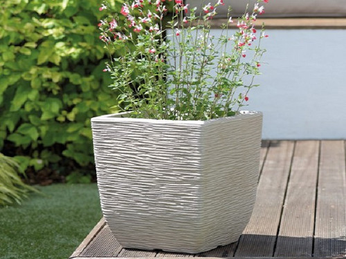 Limestone grey cotswold square planter