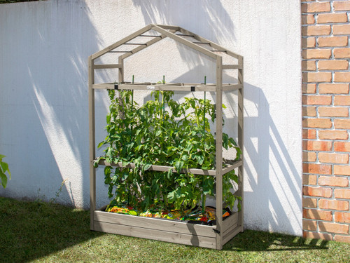 Vegtrug tomato greenhouse with plants