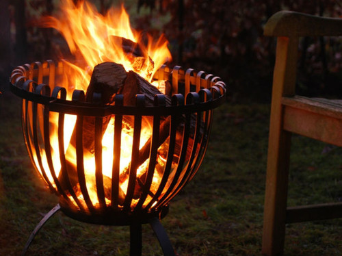 Large traditional brazier for safe outdoor fires