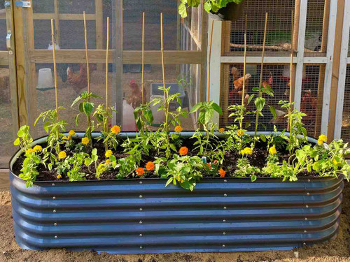 Vegtub charcoal grey steel raised bed